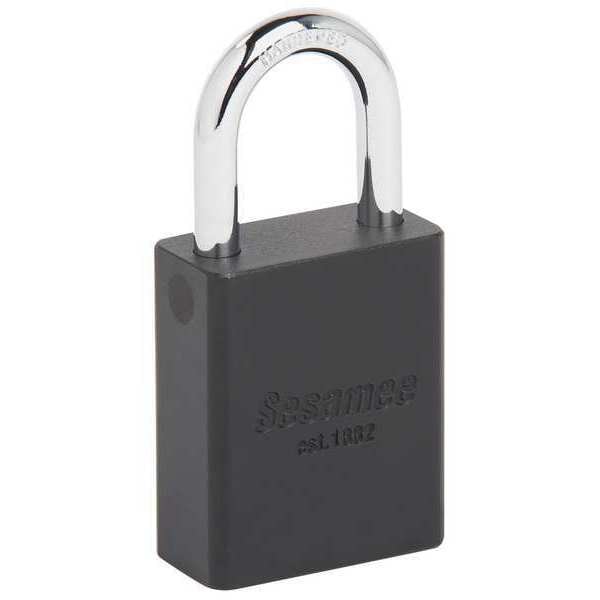 Sesamee Alum Safety Lockout Padlock, KA, Black - 90113