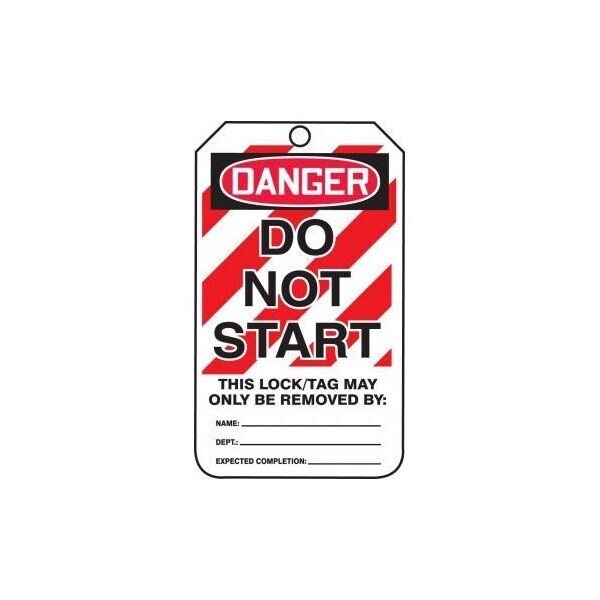 Accuform Danger, RP-Plastic, 2-1/8 in Width, 3/8 in Height, , 25 PK - TAM104CTP