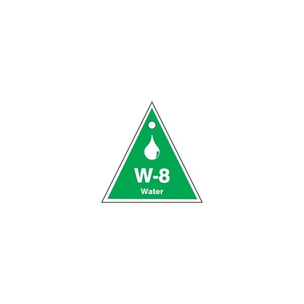 Accuform Energy Source ID Tag, W-8 WATER, 2.5in x 2.5in, Plastic, 5PK - TDK908VPM