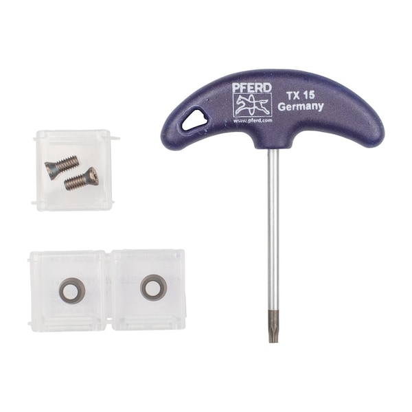 Pferd 4-1/2"/5" ALUMASTER SERVICE SET - TORX key - Screw 2 - Inserts 2 HICOAT - 20112