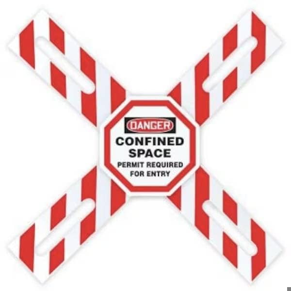 Accuform OSHA DANGER MANWAY CROSS BARRIER CXB633 - CXB633