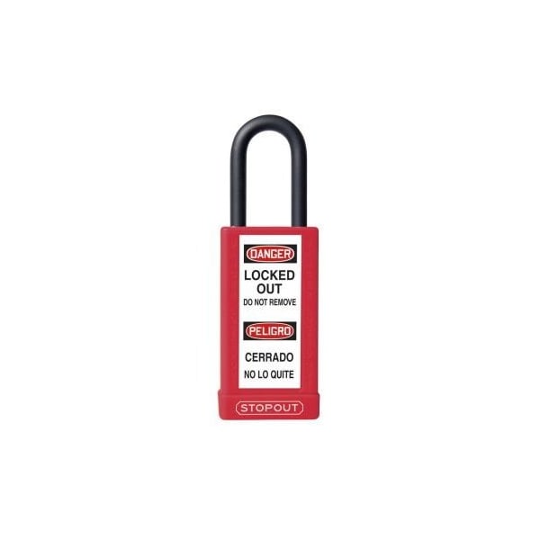 Accuform STOPOUT PLASTIC BODY ALUMINUM KDL727RD - KDL727RD