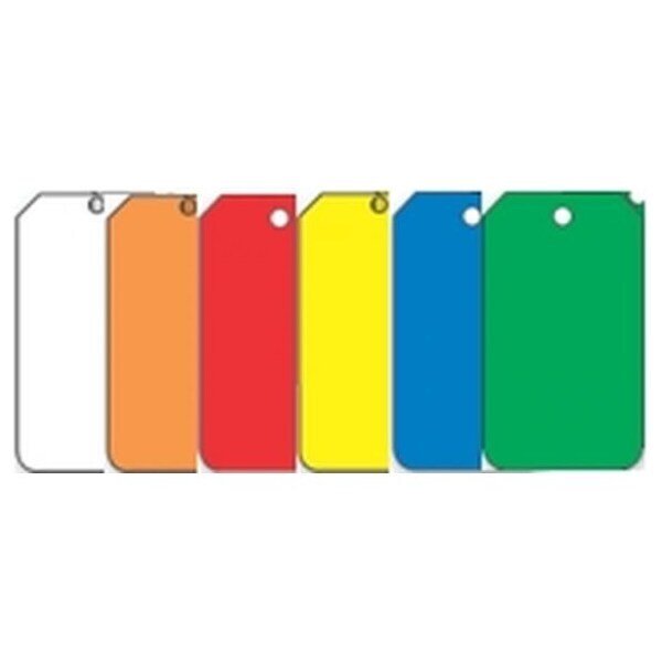 Accuform Safety Tags, BLANK WHITE, 5.75in x 3.25in, RP-Plastic, 5PK - MDT520PTM