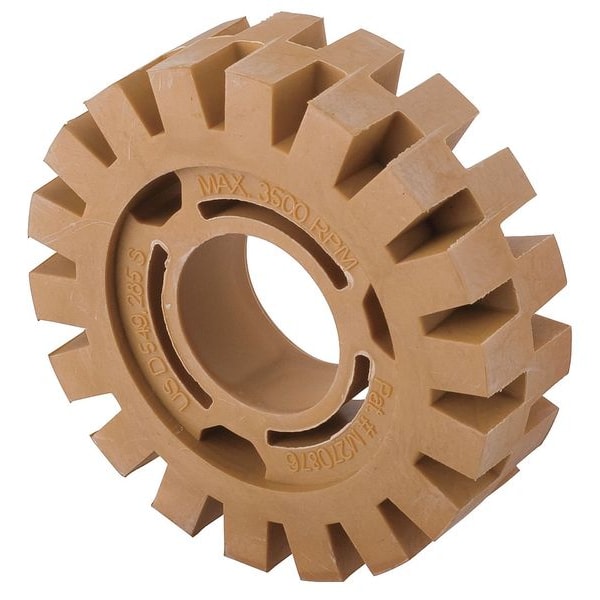 Speedaire Eraser Wheel, 4", Rubber, 4000 RPM - 21AC18