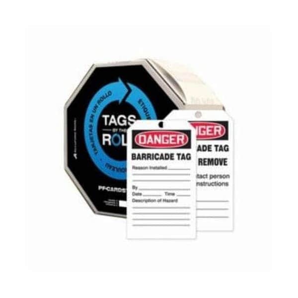 Accuform Danger, PF-Cardstock, 6-5/8 in Width, 3-5/8 in Height - TAR158