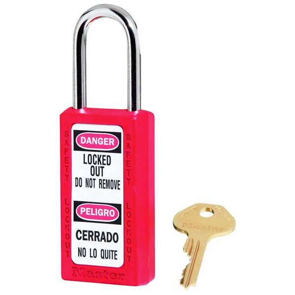 Master Lock Lockout Padlock, KA, Red, 3"H - 411KAW400RED-3XX1331