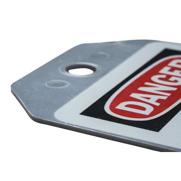 Brady Danger Tag, Danger, Plastic, 3 in Width, 5 in Height, Write On Surface: Yes , 10 PK - 145768