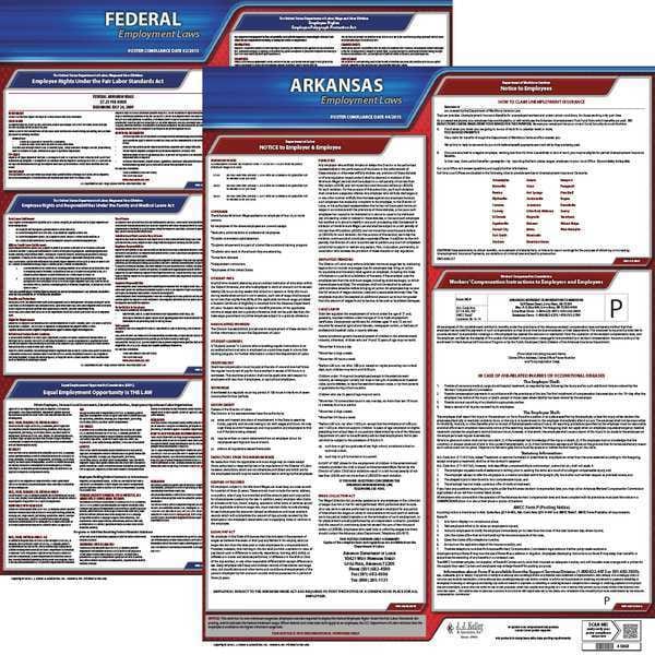 Jj Keller LaborLaw Poster, Fed/STA, AR, ENG, 20inH, 1yr - 100-AR-1