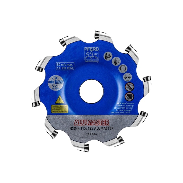 Pferd 4-1/2"/5" ALUMASTER - High Speed Disc HSD-R w/HICOAT Inserts - 20110