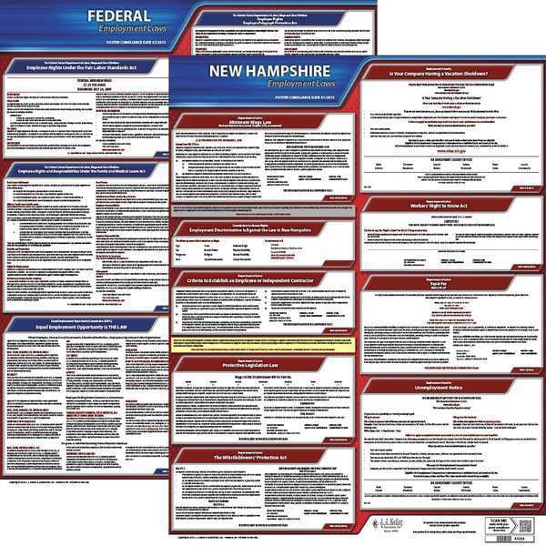 Jj Keller LaborLaw Poster, Fed/STA, NH, ENG, 20inH, 3yr - 100-NH-3