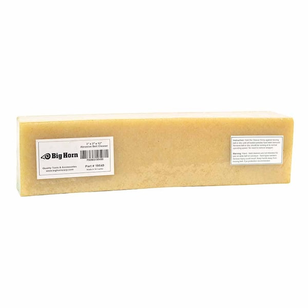 Big Horn 3 Inch x 3 Inch  x 12 Inch Abrasive Belt Cleaner - 19549