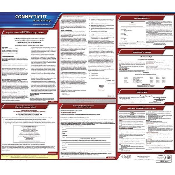 Jj Keller Labor Law Poster, State Labor Law, CT - 200-CT