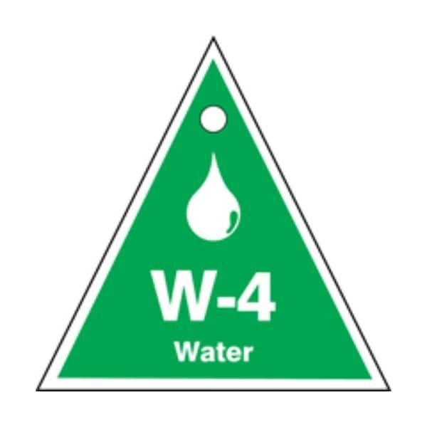 Accuform Energy Source ID Tag, W-4 Water, 2.5" X 2.5", Adhesive Dura-Poly, 5/PK - TDK904XVM
