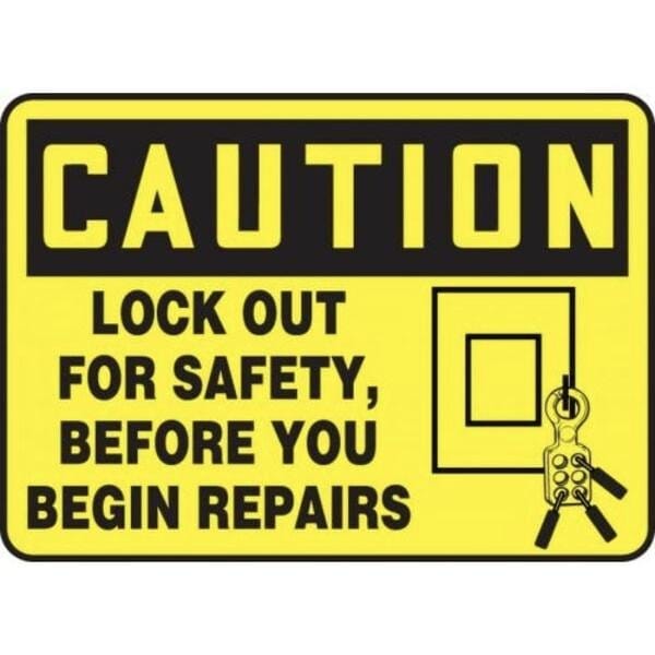 Accuform LOCKOUTTAGOUT SIGN LOCKOUT POINT 10 MLKT506VA - MLKT506VA