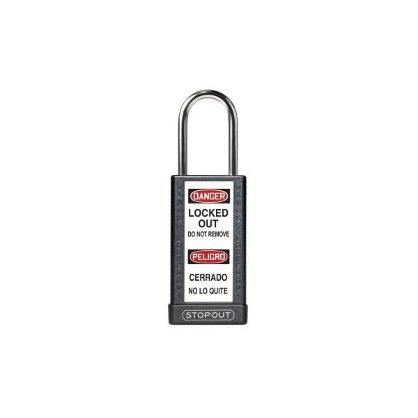 Accuform STOPOUT PLASTIC BODY ALUMINUM KDL827BK - KDL827BK