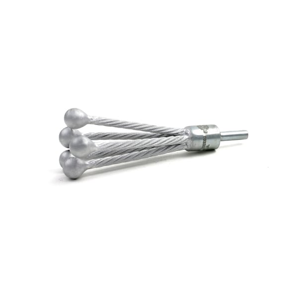 Brush Research Manufacturing DEB4 Flare Brush, 5 Prong Cobalt Base Tool, Covers ID's Up to 5 in , 1/4 in Shank Diameter - DEB4