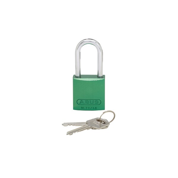 Panduit Aluminum Body Padlock, Long Shackle, Gre - PSL-7GR-LS