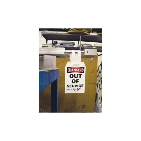 Accuform Danger, Self-Laminating PF-Cardstock, 3-1/4 in Width, 0.3 in Height, , 25 PK - TAL351