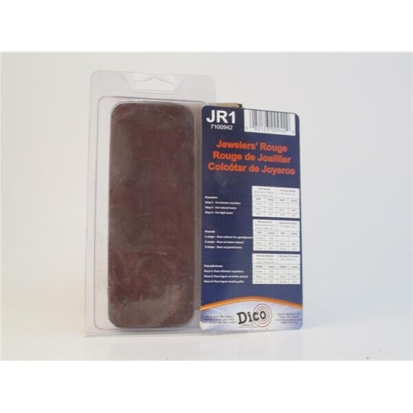 Dico Dico 7100942 Jewelers Rouge Buffing Compound for Use with Buffing Wheels; Brown - Brick - 7100942