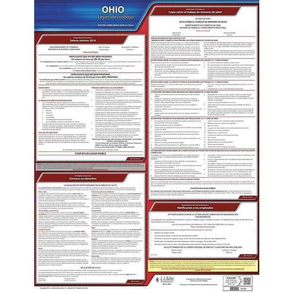 Jj Keller Labor Law Poster, State Labor Law, OH - 200-OH