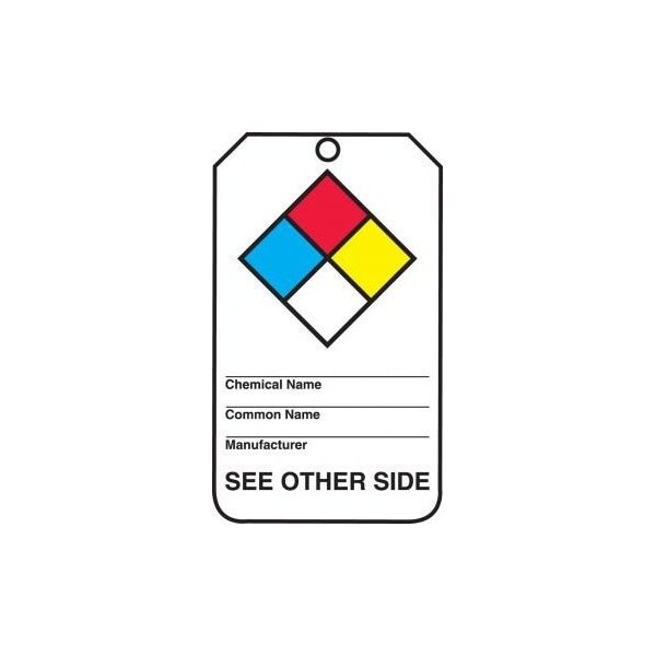 Accuform Self-Laminating RP-Plastic, 3-1/4 in Width, 0.11 in Height, , 25 PK - THS105CTP