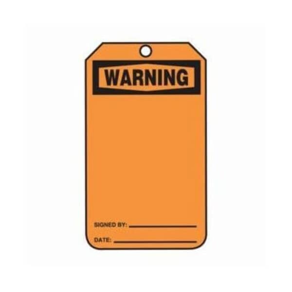 Accuform Safety Tags, WARNING BLANK, 5.75in x 3.25in, RP-Plastic, 25PK - MDT311PTP