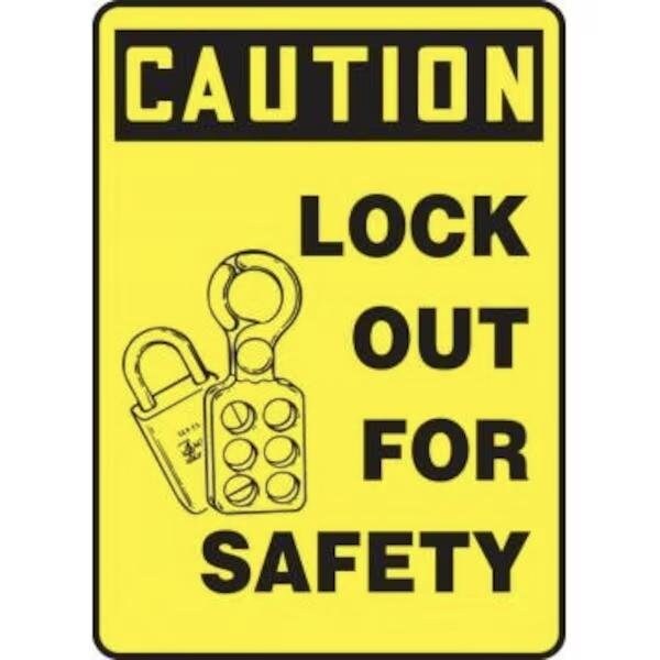 Accuform LOCKOUTTAGOUT SIGN 14 X 10 PLASTIC MLKT610VP - MLKT610VP