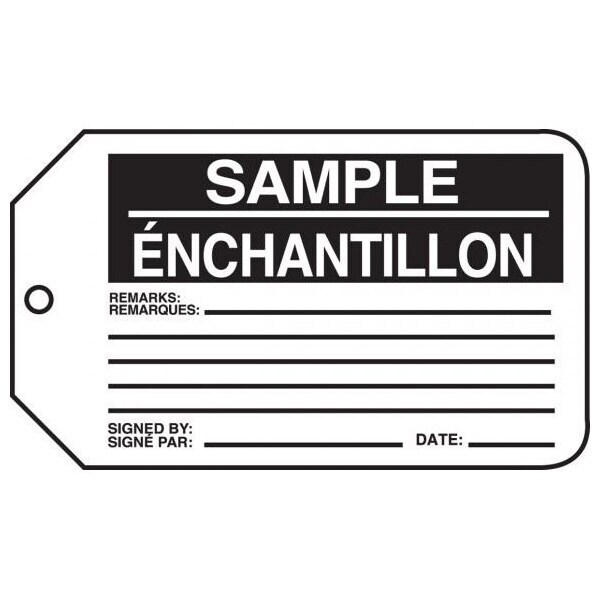Accuform PF-Cardstock, 3-1/4 in Width, 1/4 in Height, , 25 PK - TCF412PTP