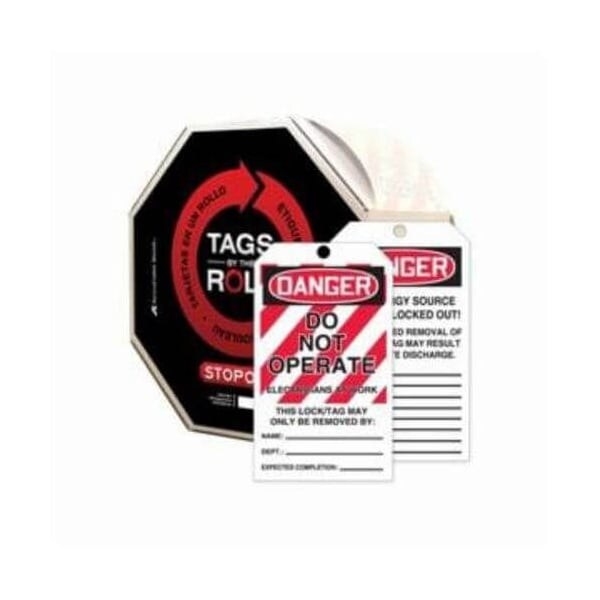 Accuform Danger, PF-Cardstock, 6-5/8 in Width, 3-5/8 in Height - TAR468
