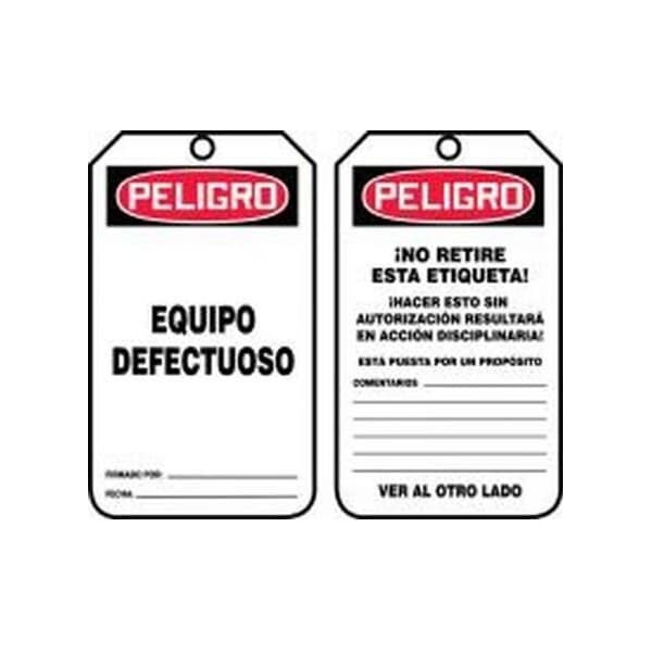 Accuform Danger, HS-Laminate, 3-1/4 in Width, 0.1 in Height, , 5 PK - SHMDT122PTM