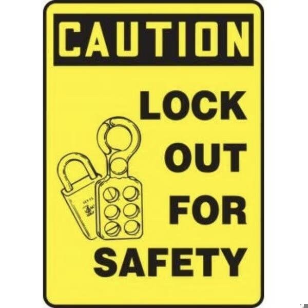Accuform LOCKOUTTAGOUT SIGN 10 in  X 7 in  PLASTIC - MLKT609VP
