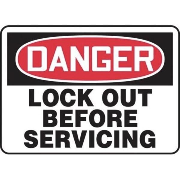 Accuform LOCKOUTTAGOUT SIGN 7 X 10 ADHESIVE MLKT103XV - MLKT103XV