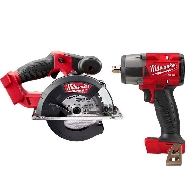 Si no traduzcas la marca del producto:

Sierra circular inalámbrica sin escobillas de litio Milwaukee M18 FUEL de 18V de Metal 5-3/8 in (Herramienta solamente) con Llave de Impacto de Torque Medio de 1/2 in. - 2782-20-2962P-20