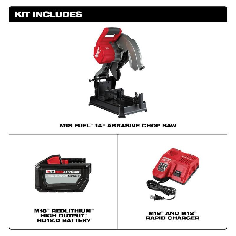 Milwaukee M18 FUEL 18-Volt Lithium-Ion Brushless Cordless 14 in. Abrasive Cut-Off Saw Kit with Extra 8.0 Ah Battery - 2990-21HD-48-11-1880

Si necesitas más información sobre este producto, no dudes en contactarnos.
