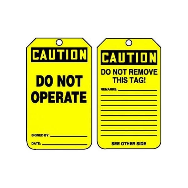 Accuform Danger, PF-Cardstock, 3-1/4 in Width, 1/4 in Height, , 5 PK - MDT621PTM