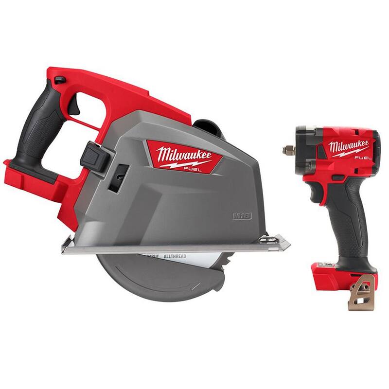 Si, claro. El título traducido sería: "Sierra circular inalámbrica Milwaukee M18 FUEL 18V 8 pulgadas de corte de metal con tecnología Lithium-Ion sin escobillas, acompañada de una llave de impacto compacta M18 de 3/8 pulgadas - 2982-20-2854-20"