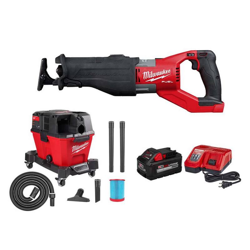 Milwaukee M18 FUEL 18V Lithium-Ion Brushless Cordless Super Sawzall Reciprocating Saw W/6 Gal. Wet/Dry Vac and 8.0Ah Starter Kit - 2722-20-0910-20-48-59-1880

Si te refieres solo al producto sin considerar el nombre de la marca, la traducción al español sería:

Sierra de sable recíproca sin escobillas Milwaukee M18 FUEL 18V de iones de litio inalámbrica súper potente con aspiradora húmeda/seca de 6 galones y kit inicial de 8.0Ah - 2722-20-0910-20-48-59-1880.