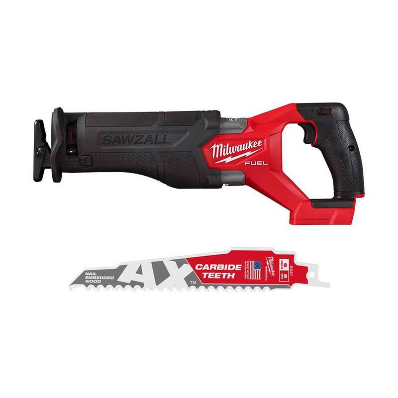 Milwaukee M18 FUEL GEN-2 SAWZALL de 18V sin escobillas inalámbrica con batería de iones de litio (solo herramienta) con hojas (paquete de 5) - 2821-20-48-00-5221