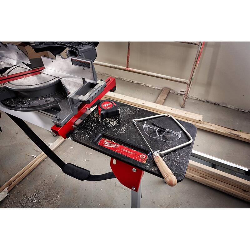 Sierra ingletadora compuesta deslizante de bisel doble sin cable Milwaukee M18 FUEL 18V de ion de litio de 7-1/4 pulgadas con enrutador compacto - 2733-20-2723-20.