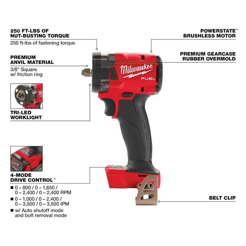 Si lo traduce a "Milwaukee M18 FUEL 18-Volt Lithium-Ion Brushless Cordless Deep Cut Band Saw Kit con llave de impacto compacta M18 FUEL", manteniendo el nombre de la marca del producto sin traducir.