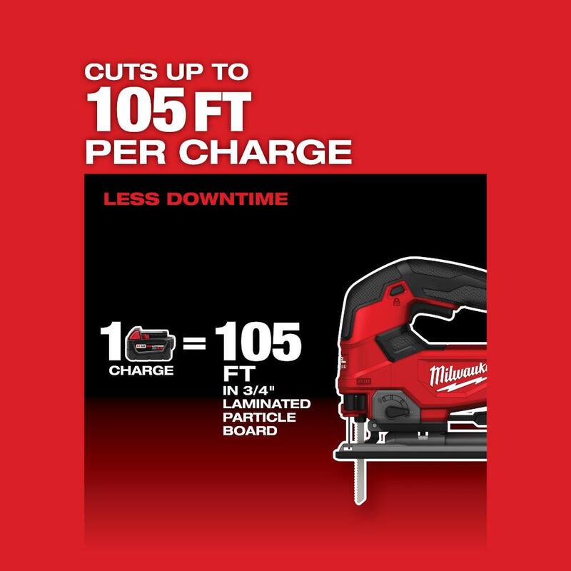 Sierra de calar inalámbrica Milwaukee M18 FUEL 18V de iones de litio con motor sin escobillas y 7-1/4 pulgadas de sierra circular y kit de inicio de 8.0ah - 2737-20-2830-20-48-59-1880
