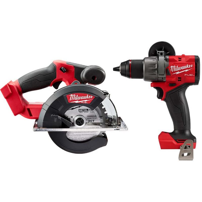 Si ya sabes que no se traduzca la marca del producto, seria: Milwaukee M18 FUEL 18V Lithium-Ion Brushless Cordless Metal Cutting 5-3/8 in. Circular Saw with 1/2 in. Hammer Drill/Driver - 2782-20-2904-20