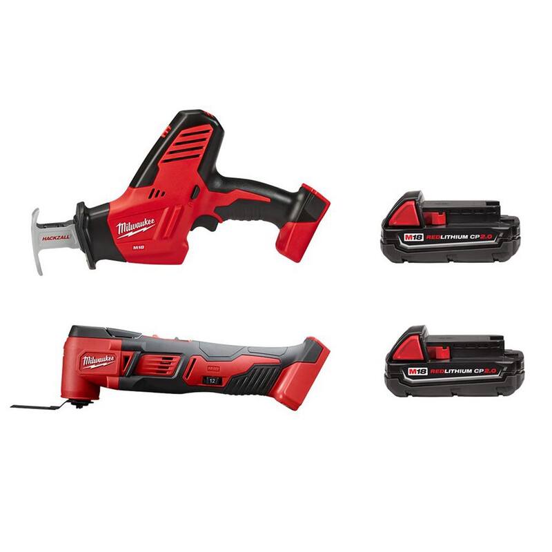 Si traducimos el título omitiendo la marca del producto, la traducción sería: Sierra recíproca inalámbrica Milwaukee M18 18V de iones de litio con multiherramienta y (2) baterías compactas de 2.0 Ah - 2625-20-2626-20-48-11-1820-48-11-1820.