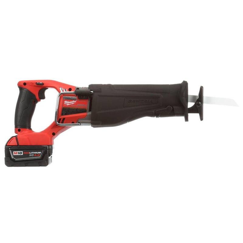 Milwaukee M18 FUEL 18V Lithium-Ion Brushless Cordless SAWZALL Kit de Sierra Alternativa con (1) baterías de 5.0Ah, cargador y maletín - 2720-21