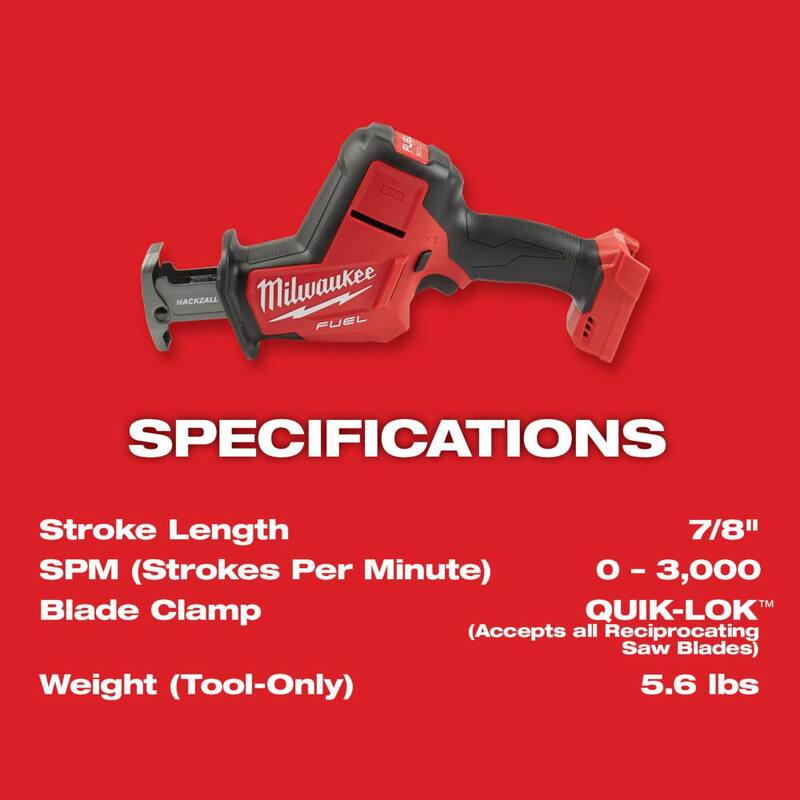 Si la marca del producto no se traduce, el título quedaría así: Milwaukee M18 FUEL 18V Lithium-Ion Brushless Cordless HACKZALL Reciprocating Saw con una batería de 5.0Ah y cargador - 2719-20-48-59-1850.
