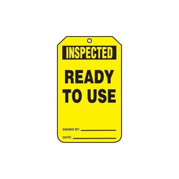 Accuform Safety Tags, INSPECTED READY TO USE, 5.75in x 3.25in, PF-Cardstock, 25PK - TRS240CTP