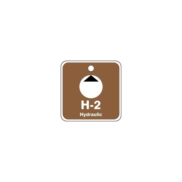 Accuform Energy Source ID Tag, H-2 HYDRAULIC, 2.5in x 2.5in, Plastic, 5PK - TDK502VPM