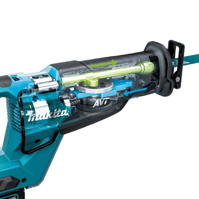 Kit de sierra orbital reciproca inalámbrica sin escobillas Makita 40V max XGT AVT, 4.0Ah - GRJ02M1