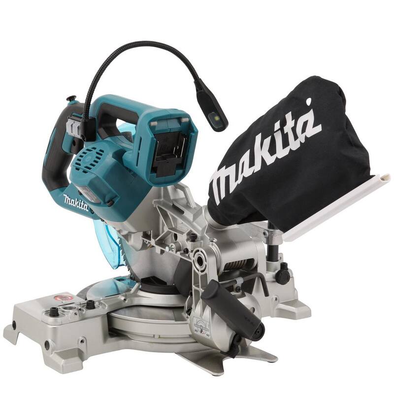 Si herramienta eléctrica sin escobillas inalámbrica de iones de litio 18V LXT de Makita de 6-1/2 pulgadas con láser y sierra ingleteadora compuesta abatible doble compacta - XSL05Z