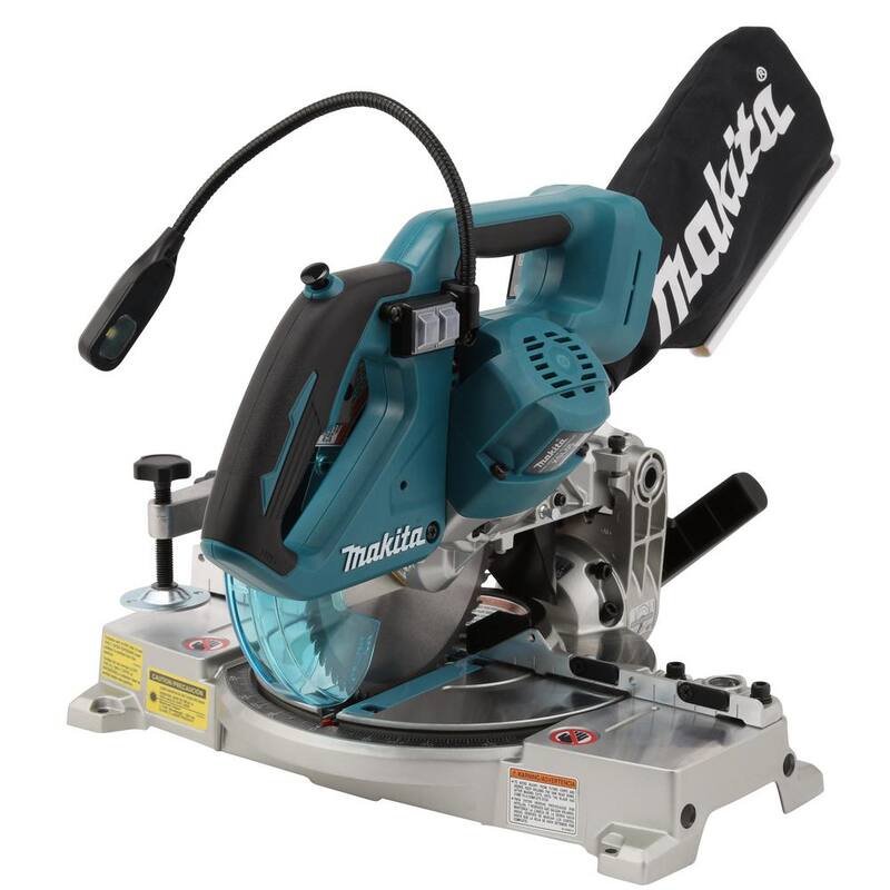 Si herramienta eléctrica sin escobillas inalámbrica de iones de litio 18V LXT de Makita de 6-1/2 pulgadas con láser y sierra ingleteadora compuesta abatible doble compacta - XSL05Z